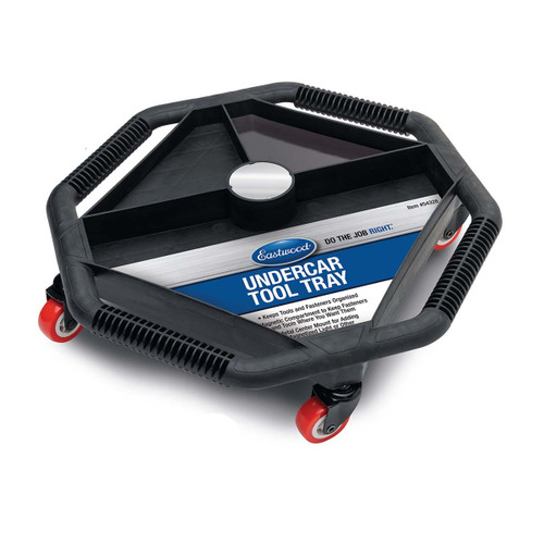 Eastwood Rolling Undercar Tool Tray in white background, Eastwood Rolling Undercar Tool Tray with tools