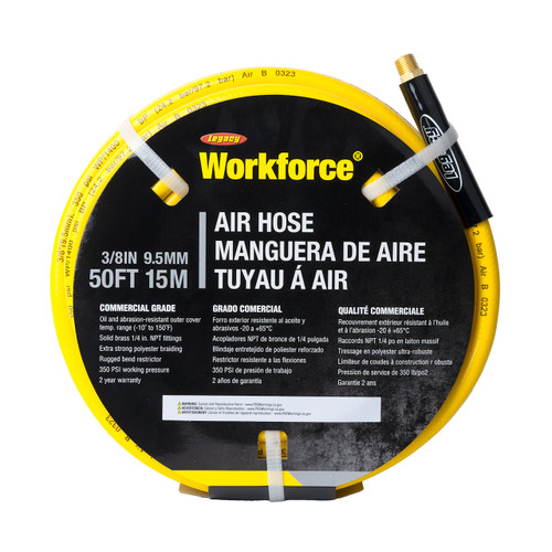 Workforce Air Hose - 3/8in (9.5mm) 50ft (15m) (HWF3850YW2)