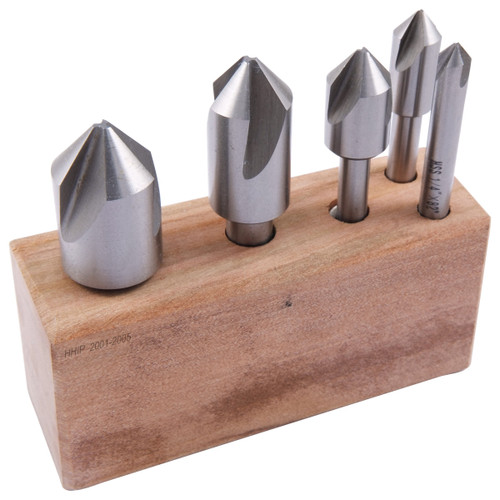 HHIP 5 PIECE 82 DEGREE 1/4-1" HIGH SPEED STEEL COUNTERSINK SET (2001-2005)