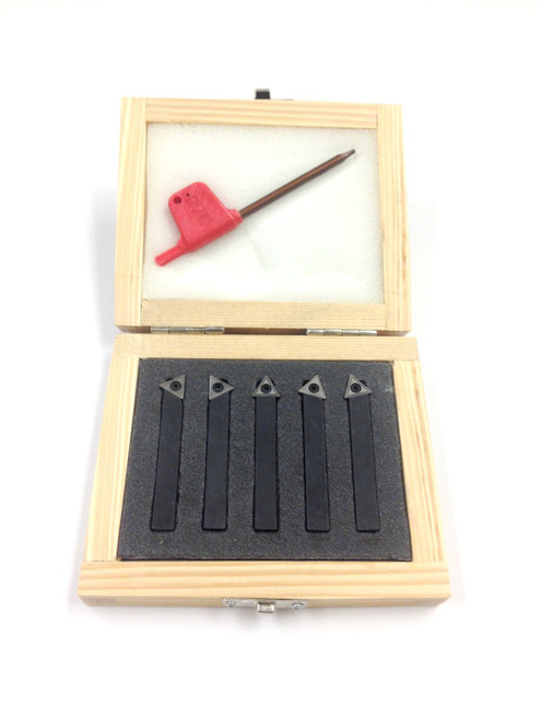 HHIP 1" 5 PIECE INDEXABLE CARBIDE TURNING TOOL SET (2003-0006)