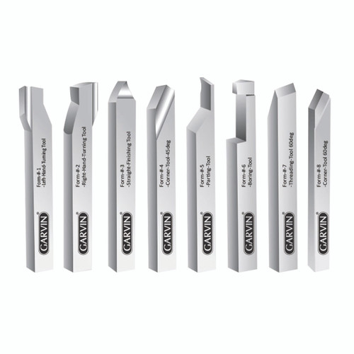 HHIP 1/2 X 4" 8 PIECE HIGH SPEED STEEL LATHE TURNING TOOL SET (2006-9028)