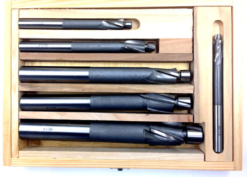 HHIP 6 PIECE HIGH SPEED STEEL 3 FLUTE SOLID PILOT COUNTERBORE SET (2007-0003)