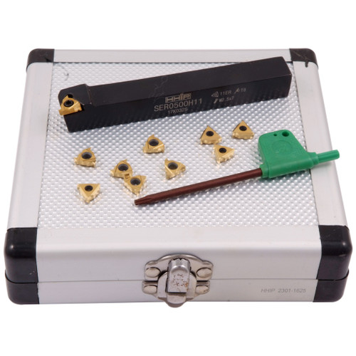 HHIP 1/2" EXTERNAL INDEXABLE THREADING TOOL HOLDER & INSERT KIT (2301-1625)