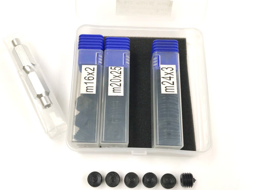 HHIP 25 PIECE  M14 X 2, M16 X 2, M20 X 2.5, M24 X 3 TRANSFER SCREW SET (3601-0521)