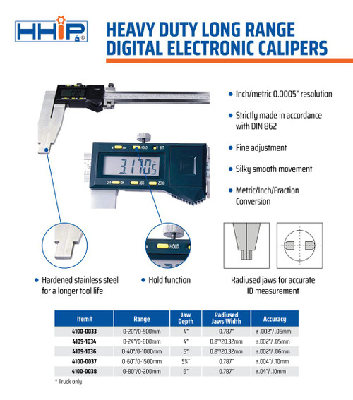 DASQUA 40"/1000MM LONG DIGITAL ELECTRONIC CALIPER (4109-1036)