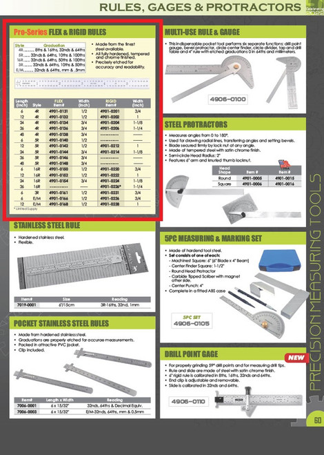 PRO-SERIES 12 X 1" 16R RIGID RULE (4901-0222)