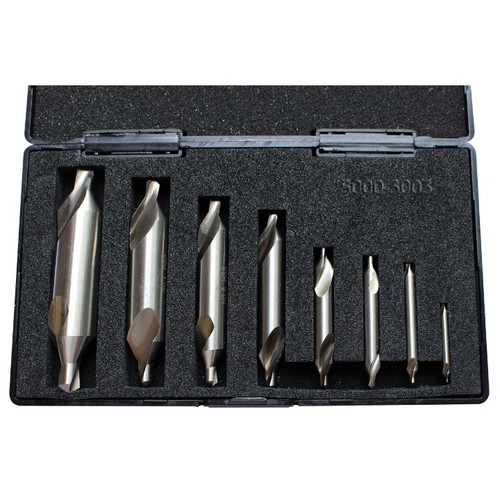 PRO-SERIES PRO-SERIES 8 PIECE HIGH SPEED STEEL NO.1-NO.8 CENTER DRILL SET (5000-3003)