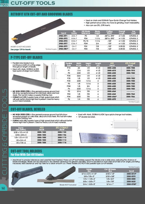 HHIP GTN-4 C-2 CUT-OFF & GROOVING CARBIDE INSERT (6024-0004)