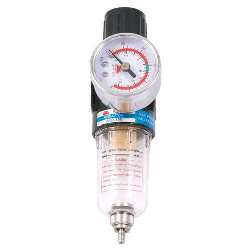 HHIP 1/8 NPT INTEGRAL FILTER/REGULATOR 1 PIECE UNIT WITH DRAIN (CLEAR) (7600-1760)