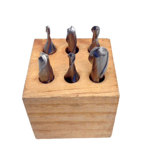 HHIP 1/8-1/2" 6 PIECE 2-FLUTE M2 BALL NOSE END MILL SET (8001-0006)