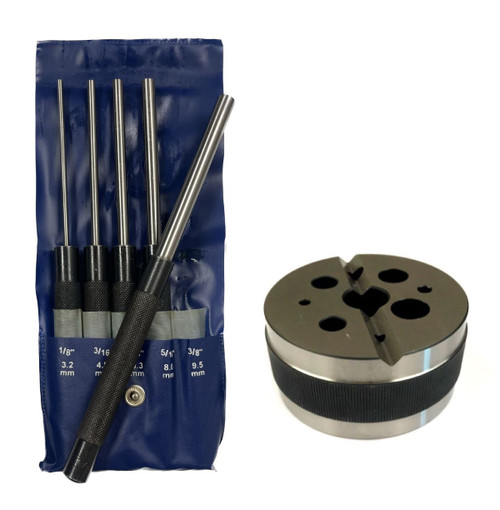 HHIP MACHINISTS' BENCH BLOCK & 5 PC EXTRA-LONG DRIVE PIN PUNCH SET (9999-0048)