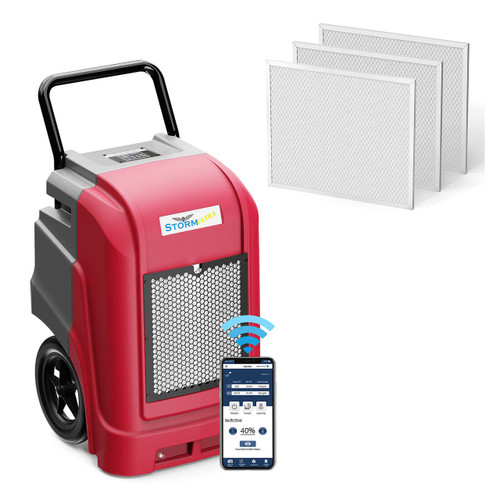 Alor Air Solutions Storm Ultra Red Dehumidifier + Free Filters  (AAB09X43V2NK)