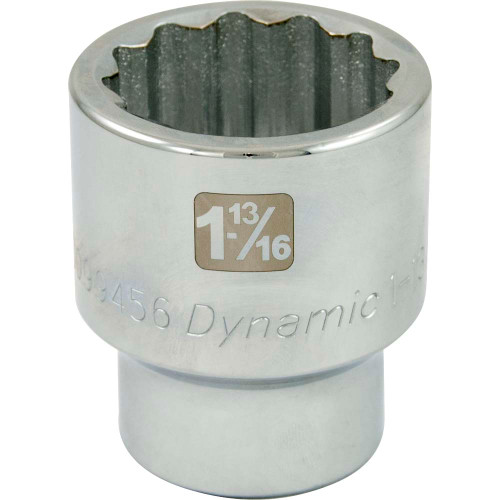 Dynamic Tools 1-13/16" X 1" Drive, 12 Point Standard Length, Chrome Socket (D099456) Main Image