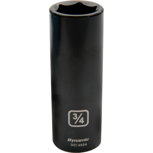 Dynamic Tools 1/2" Drive 6 Point SAE, 3/4" Deep Length, Impact Socket (D014524) Main Image