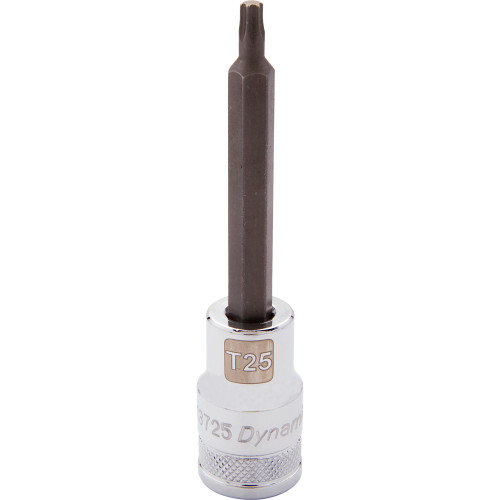 Dynamic Tools 1/2" Drive Torx® Head, T25 Long Bit, Chrome Finish Socket (D013725) Main Image