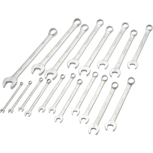 Dynamic Tools 19 Piece Metric Combination Wrench Set, Contractor Series, Satin Finish, 6mm - 24mm (D074223) Main Image