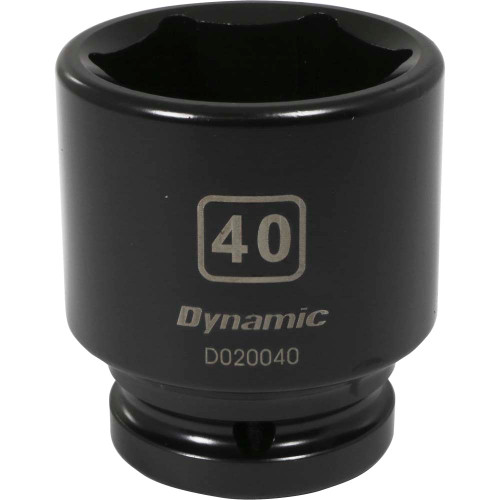 Dynamic Tools 3/4" Drive 6 Point Metric, 40mm Standard Length, Impact Socket (D020040) Main Image