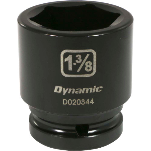 Dynamic Tools 3/4" Drive 6 Point SAE, 1-3/8" Standard Length, Impact Socket (D020344) Main Image