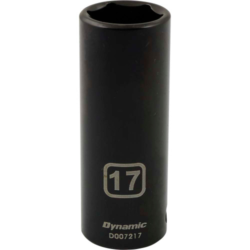 Dynamic Tools 3/8" Drive 6 Point Metric, 17mm Deep Length, Impact Socket (D007217) Main Image