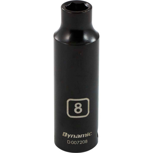 Dynamic Tools 3/8" Drive 6 Point Metric, 8mm Deep Length, Impact Socket (D007208) Main Image