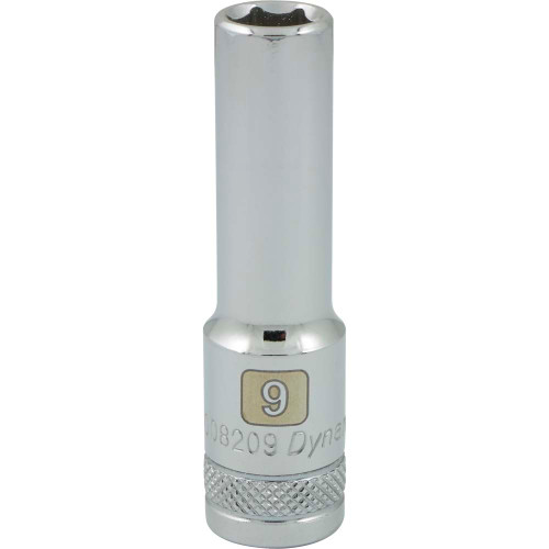 Dynamic Tools 3/8" Drive 6 Point Metric, 9mm Deep Length, Chrome Finish Socket (D008209) Main Image