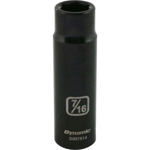 Dynamic Tools 3/8" Drive 6 Point SAE, 7/16" Deep Length, Impact Socket (D007514) Main Image