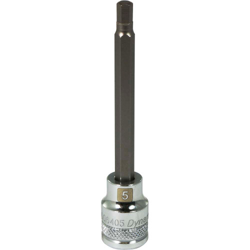 Dynamic Tools 3/8" Drive Metric Hex Head, 5mm Long Bit, Chrome Finish Socket (D006405) Main Image