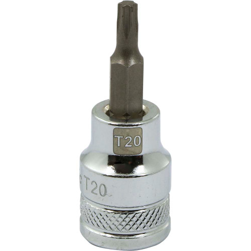 Dynamic Tools 3/8" Drive Torx® Head, T20 Bit Regular Length, Chrome Finish Socket (D006320) Main Image