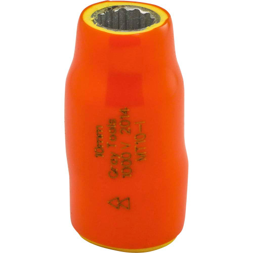 Gray Tools 10mm X 3/8" Drive, 12 Point Standard Length Socket, 1000V Insulated (MT10-I) Main Image