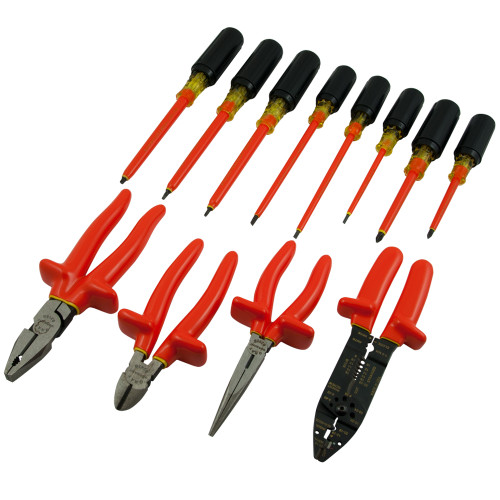 Gray Tools 12 Piece Screwdriver & Pliers Set, 1000V Insulated (86612-I) Main Image