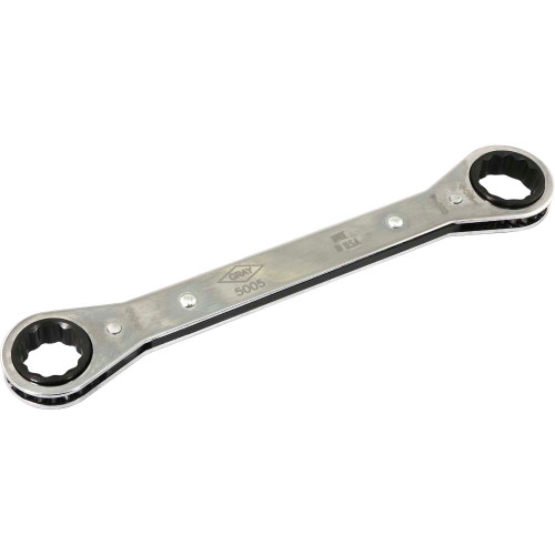 Gray Tools 3/4" X 7/8" 12 Point, Flat Ratcheting Box Wrench, Mirror Chrome Finish (5005) Main Image