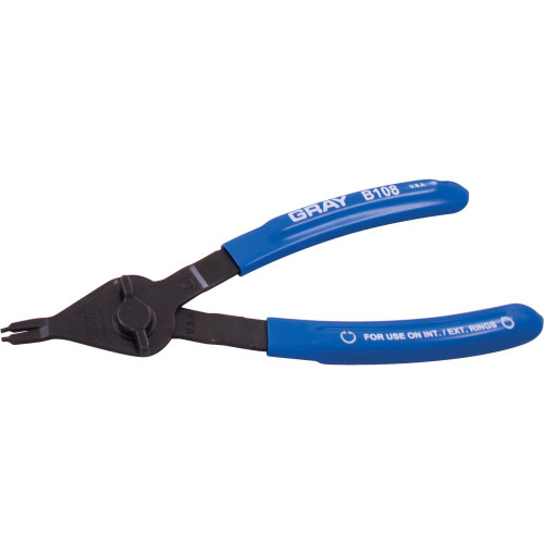 Gray Tools Snap Ring Plier, Convertible Internal/external, 7-1/4" Long, Straight .070 Fixed Tip (B108) Main Image