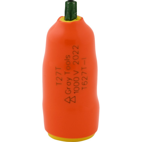 Gray Tools T27T X 3/8" Drive Standard Length Torx Head Tamper Resistant, 1000V Insulated Socket (T627T-I) Main Image