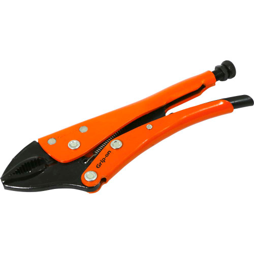Grip-on 10" Locking Pliers, 2-7/16" Jaw Opening, Curved Jaws With Wire Cutter (121-10F) Main Image