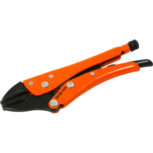 Grip-on 7" Locking Pliers, 1-7/8" Jaw Opening, Straight Jaws (112-07) Main Image