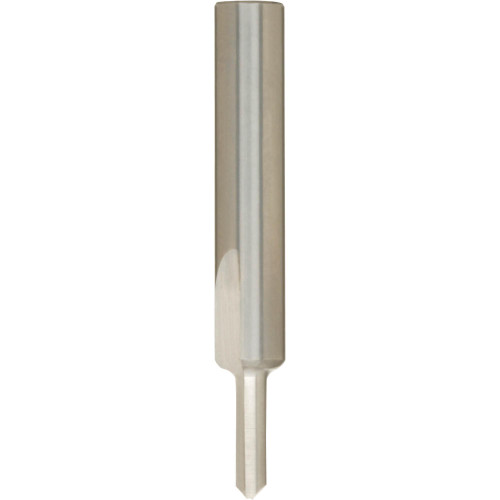Grizzly Industrial Solid Carbide Bit - Double Flute 1/4" Shank in white background, Detailed view of Grizzly Industrial C1471 Solid Carbide Bit - Double Flute 1/4" Shank, Grizzly Industrial C1472 Solid Carbide Bit - Double Flute 1/4" Shank in white background, Back view of Grizzly Industrial C1473 Solid Carbide Bit - Double Flute 1/4" Shank