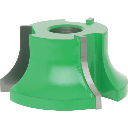 Grizzly Industrial Carbide Bead Shaper Cutter 1/2" Bore in white background, Shaper Cutter - Bead, 1/2" Bore cut sample