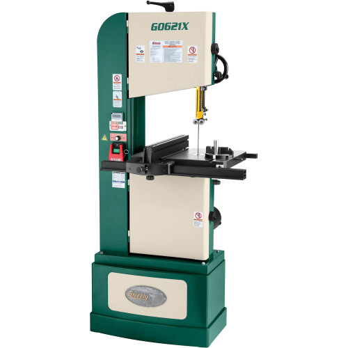 Front view of Grizzly Industrial 13-1/2" 1-1/4 HP Vertical Wood/Metal Bandsaw, Features of Grizzly Industrial 13-1/2" 1-1/4 HP Vertical Wood/Metal Bandsaw, Iron wheel of Grizzly Industrial 13-1/2" 1-1/4 HP Vertical Wood/Metal Bandsaw, Table of Grizzly Industrial 13-1/2" 1-1/4 HP Vertical Wood/Metal Bandsaw, Bottom view of Grizzly Industrial 13-1/2" 1-1/4 HP Vertical Wood/Metal Bandsaw