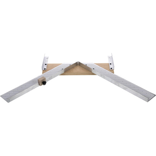 Grizzly Industrial Measuring Attachment for G1690 Miter Trimmer in white background, Detailed view of Grizzly Industrial Measuring Attachment for G1690 Miter Trimmer