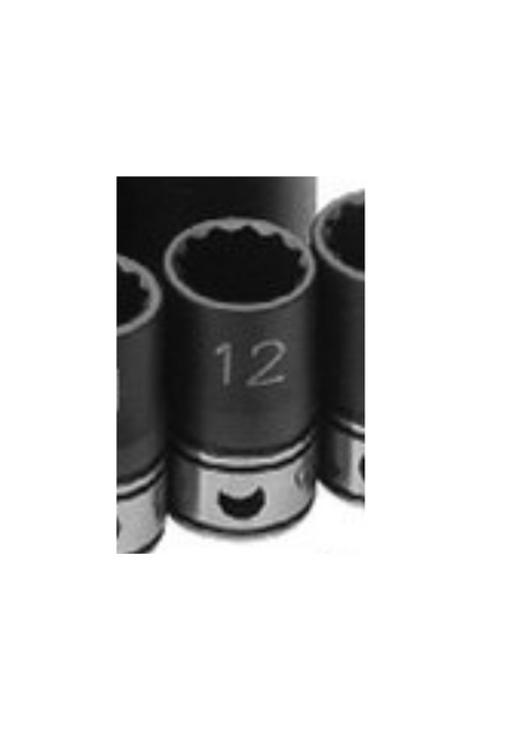 Grey Pneumatic 3/8" Drive x 12mm Standard Duo-Socket - 12pt (81112M)