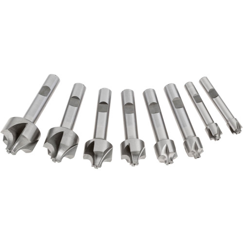 Grizzly Industrial 8 pc. Corner Rounding End Mill Set Small in white background