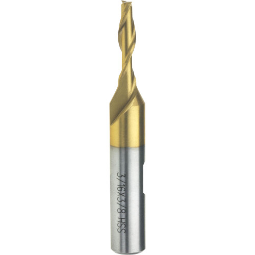 Grizzly Industrial Two Flute TiN Coated End Mills, Grizzly Industrial Two Flute TiN Coated End Mills - 3/16" Dia., Grizzly Industrial Two Flute TiN Coated End Mills - 1/4" Dia., Grizzly Industrial Two Flute TiN Coated End Mills - 5/16" Dia., Grizzly Industrial Two Flute TiN Coated End Mills - 3/8" Dia., Grizzly Industrial Two Flute TiN Coated End Mills - 7/16" Dia., Grizzly Industrial Two Flute TiN Coated End Mills - 1/2" Dia., Grizzly Industrial Two Flute TiN Coated End Mills - 5/8" Dia.