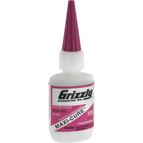 Grizzly Industrial Maxi-Cure Super Glue, Grizzly Industrial Maxi-Cure Super Glue 1/2 oz, Grizzly Industrial Maxi-Cure Super Glue 1 oz, Grizzly Industrial Maxi-Cure Super Glue 2 oz