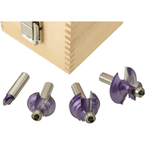 Detailed view of Grizzly Industrial 4 Piece Classical Router Bit Set 1/2" Shank