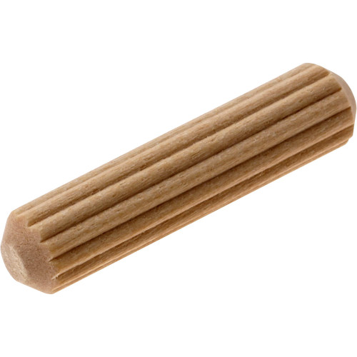 Close-up of Grizzly Industrial 1/4" Wood Dowel Pins Pack of 300, Grizzly Industrial 1/4" Wood Dowel Pins Pack of 300 in a jar, Detailed view of Grizzly Industrial 1/4" Wood Dowel Pins Pack of 300