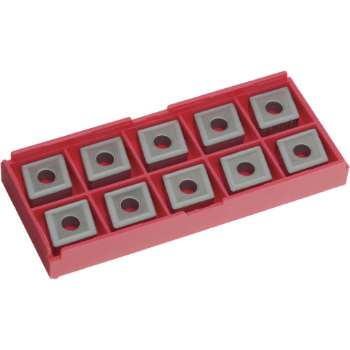Front view of Grizzly Industrial Carbide Inserts CNMG for Cast-Iron pk. of 10, Attached Grizzly Industrial Carbide Inserts CNMG for Cast-Iron