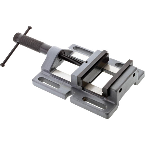 Grizzly Industrial 4-3/4" Precision Unigrip Drill Press Vise in white background, Detailed view of Grizzly Industrial 4-3/4" Precision Unigrip Drill Press Vise