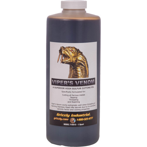 Grizzly Industrial Viper's Venom Cutting Oil, Grizzly Industrial Viper's Venom Cutting Oil Quart, Grizzly Industrial Viper's Venom Cutting Oil 5 Gallon