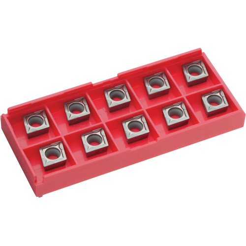 Grizzly Industrial Carbide Inserts CCMT for Cast-Iron pk. of 10 in storage Case