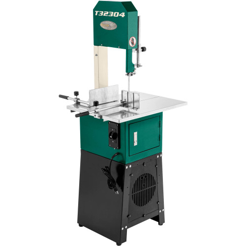 Grizzly Industrial 10" 3/4 HP Meat-Cutting Bandsaw in white background, Front view of Grizzly Industrial 10" 3/4 HP Meat-Cutting Bandsaw, Back view of Grizzly Industrial 10" 3/4 HP Meat-Cutting Bandsaw, Built-in Meat Grinder of Grizzly Industrial 10" 3/4 HP Meat-Cutting Bandsaw, Close-up of Grizzly Industrial 10" 3/4 HP Meat-Cutting Bandsaw